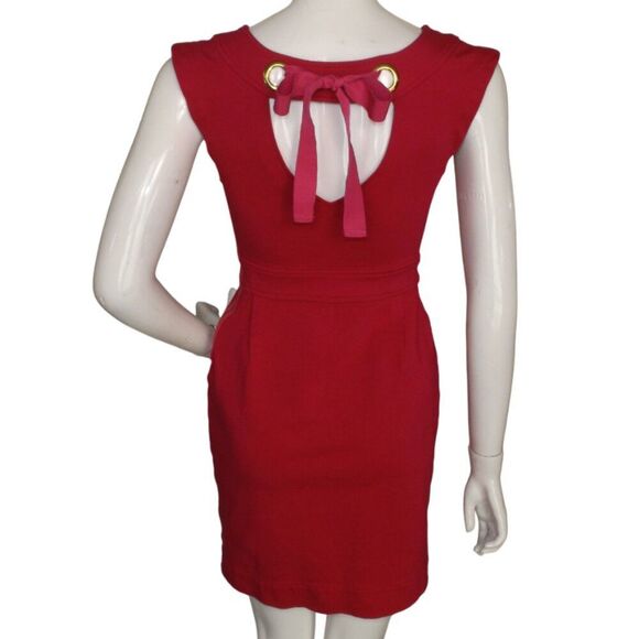 MARC MARC JACOBS Dress, XS, Berry/Magenta, Short, Cut out back, Sleeveless - Picture 5 of 15